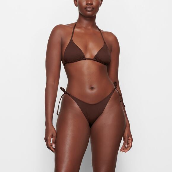 SKIMS Other - NWT Skims Triangle Bikini Top and Dippy Tie Bottom Cocoa Size XS